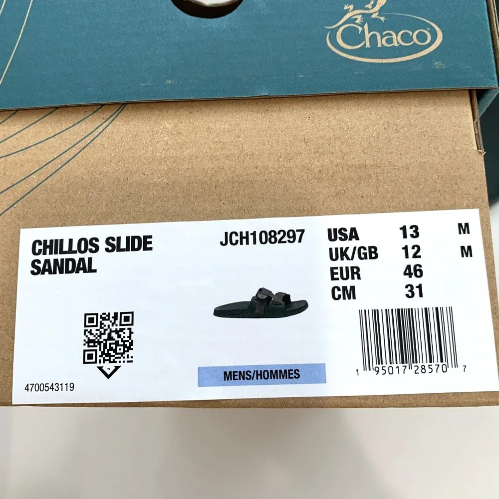 Chaco Chillos Slide Sandals Slip On Scarab Green Men’s Size 13 NEW